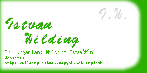 istvan wilding business card